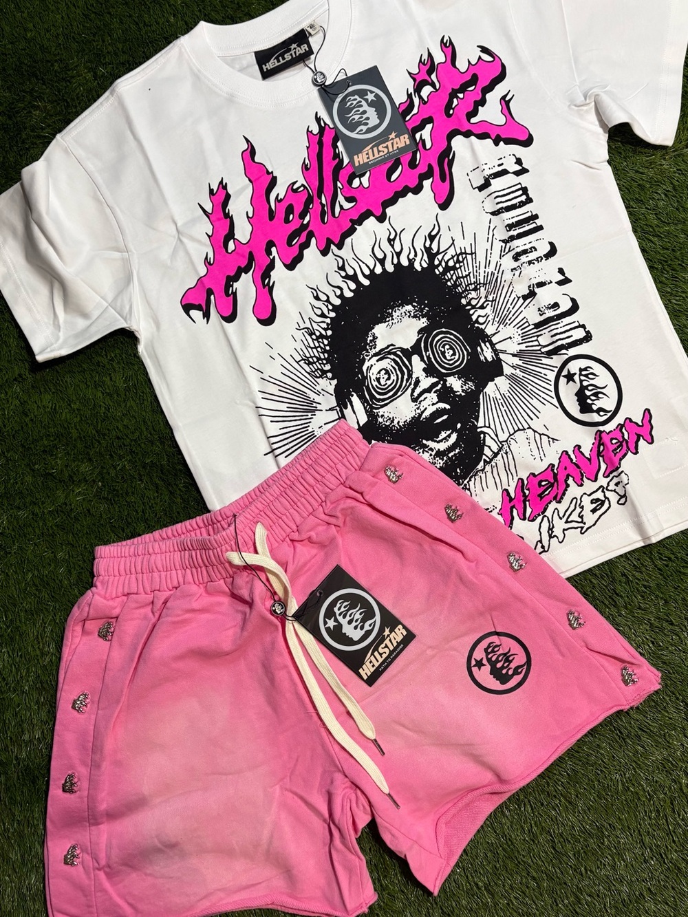Hellstar Kids Pink Drawstring Shorts - Casual Everyday